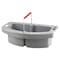 Rubbermaid Commercial Maid Caddy, 2-Compartment, 16w x 9d x 5h, Gray FG264900GRAY - alternate 1